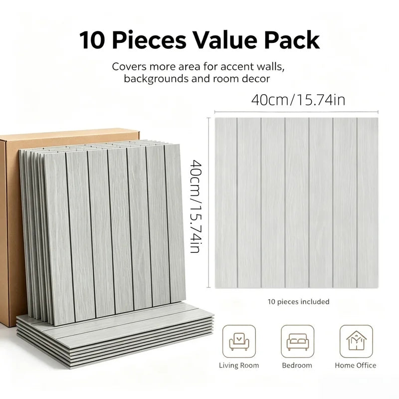 Self-Adhesive Wood Grain Wall Panel Wallpaper - Easy DIY Ceiling & Wall Decor