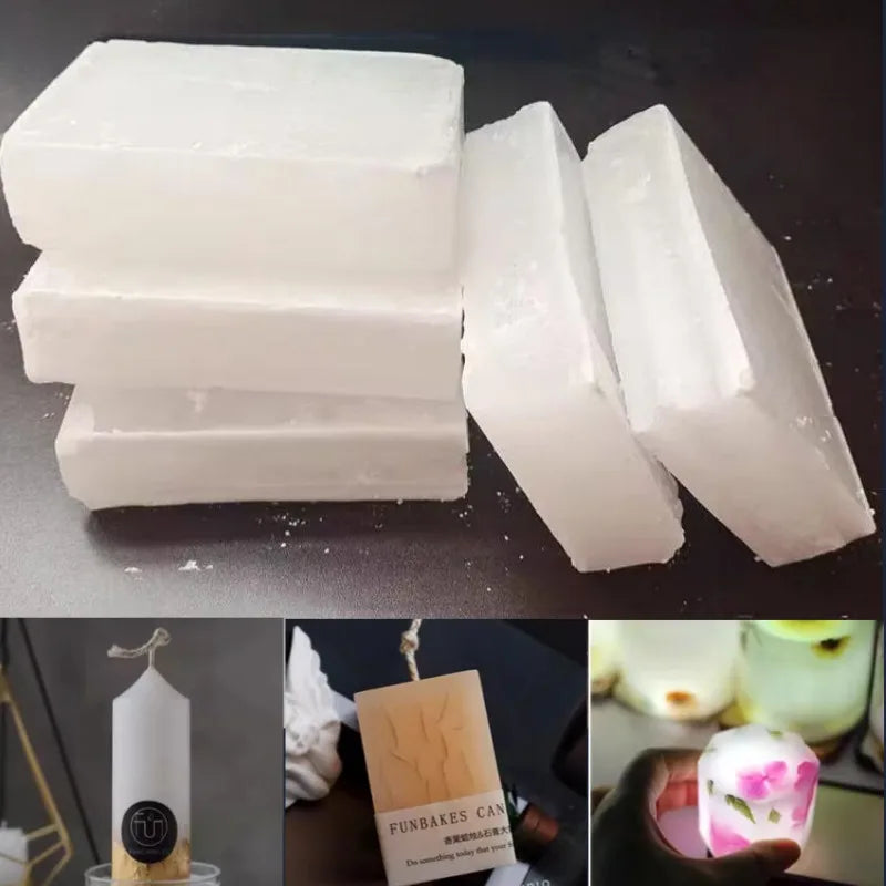 1kg Fully Refined Solid Paraffin Block for Candle Making DIY Craft Material
