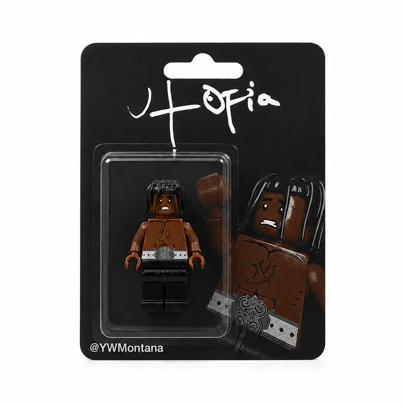 Handmade Collectible Building Block Mini Figure - Travis Scott Rodeo Album Display