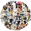 50PCS Gothic Stickers for Teens and Boys - Cool Satanic Skull Skeleton Decals for Laptop Book Luggage