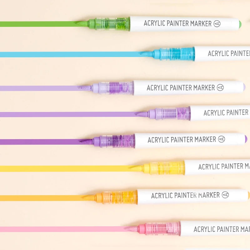 9-Color Acrylic Paint Markers Set for Art, Drawing & DIY Craft Projects