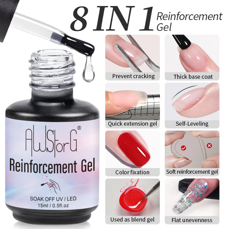 15ml Clear Hard Gel Nail Builder - Strengthening & Extension UV LED