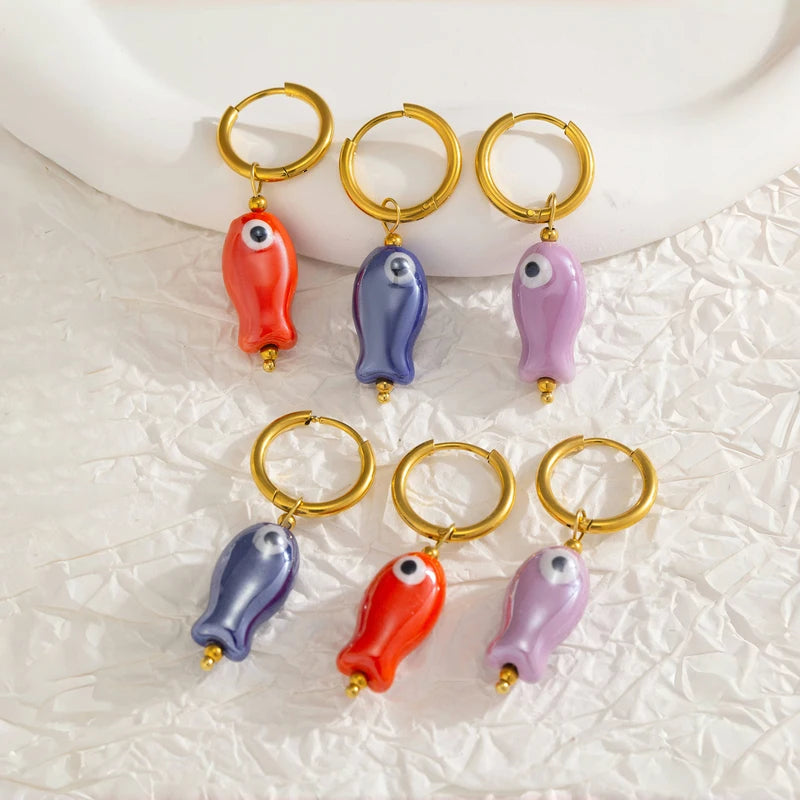 Colorful Fish Earrings for Women - Hypoallergenic Summer Jewelry Gift
