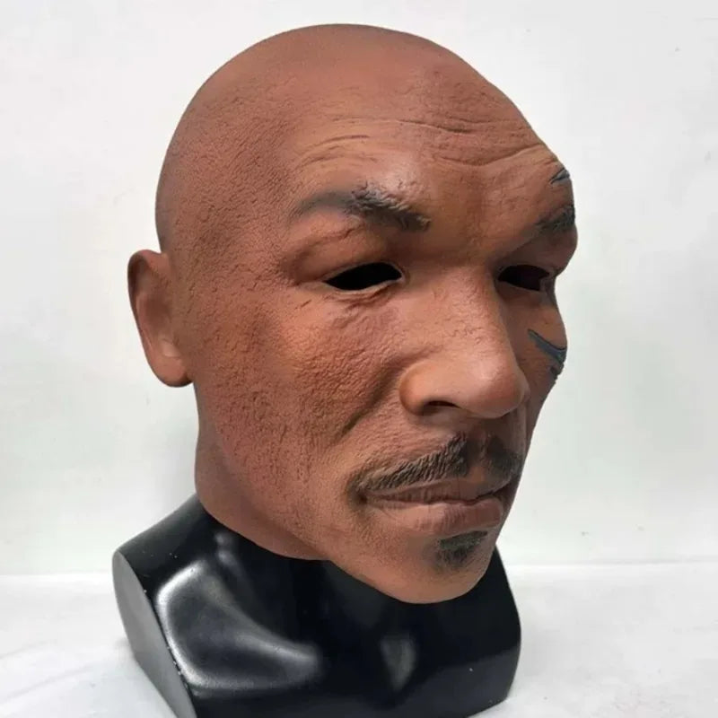 Funny Latex Headgear Mask for Boxing Champion Role Costume Halloween Party