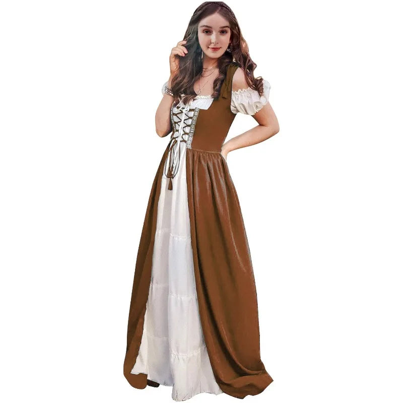 Medieval Renaissance Costume Dress for Women Halloween Cosplay Dance Performance