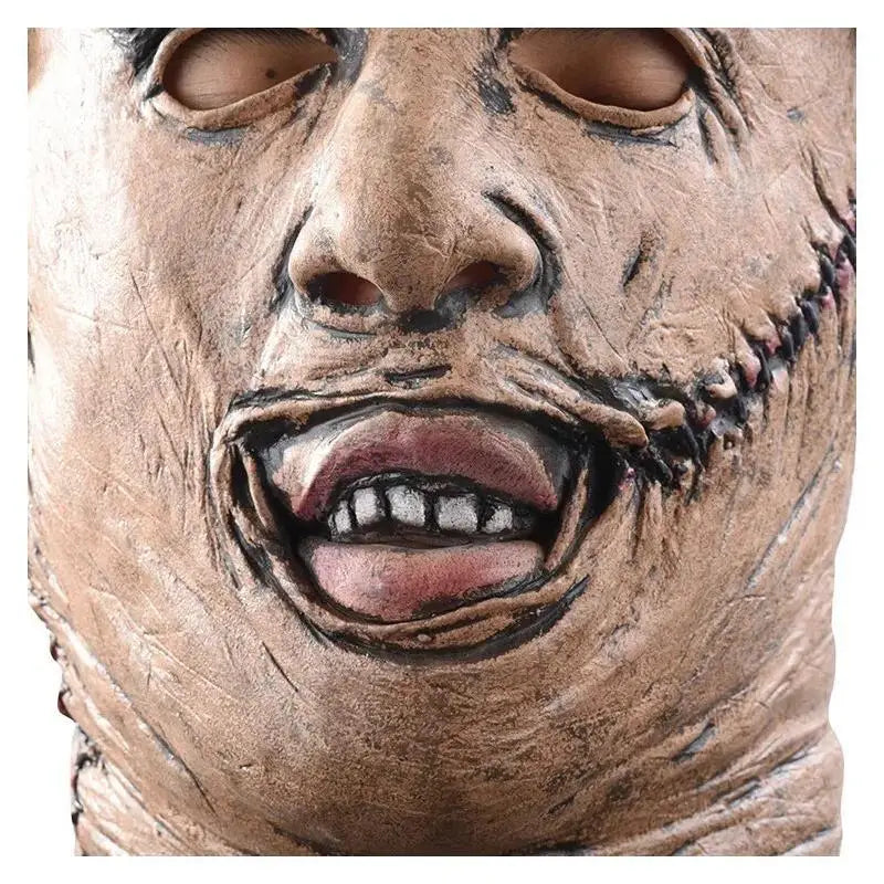 Halloween Leatherface Latex Mask for Cosplay & Party Costumes