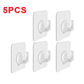 Self-Adhesive Transparent Wall Hooks Heavy Load Mounts for Kitchen Bathroom