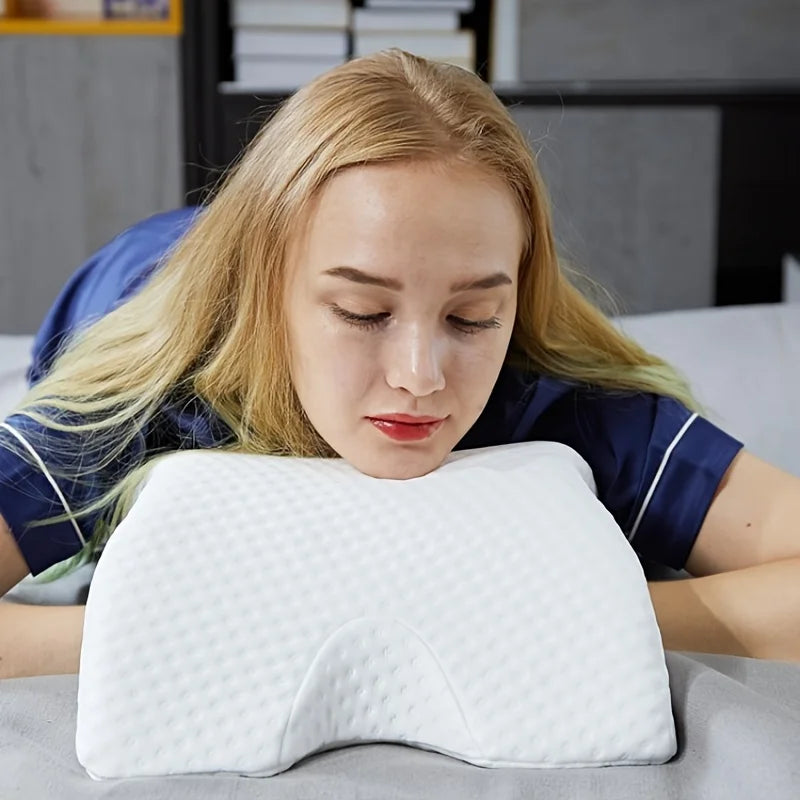 Memory Foam Travel Arched Cuddle Pillow for Couples & Sleep Comfort