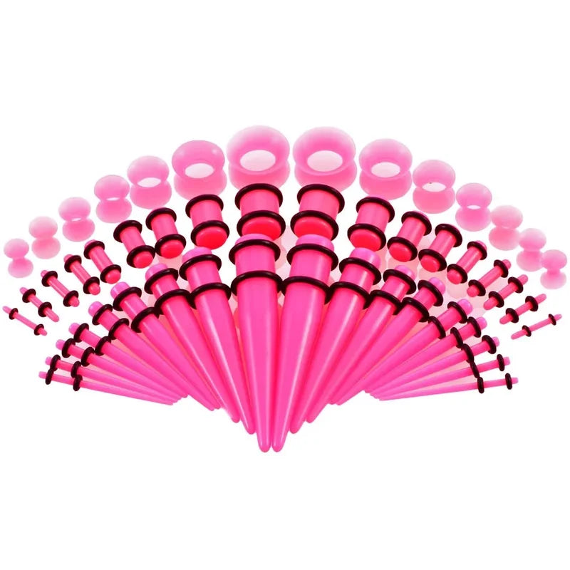 Acrylic Ear Piercing & Stretching Kit with Tapers and Expanders – Multiple Colors