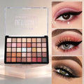 40-Color Eyeshadow Palette with Matte & Shimmer Finishes - Earth Tones & Pastels for Daily & Party Looks