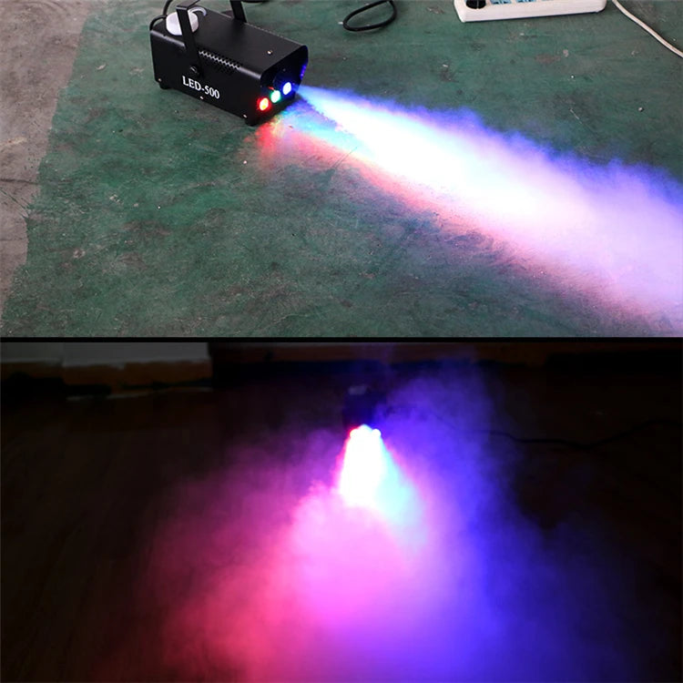 Remote Control LED Fog Machine 500W RGB Stage Effect Smoke Ejector