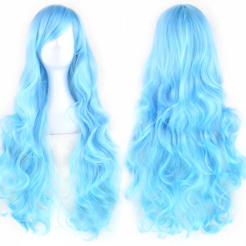 Long Synthetic Hair Wigs for Women - Curly, Colorful, Party & Cosplay