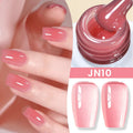 10ml Gel Nail Polish - Transparent Pink, Nude, Red & More for Salon & Home