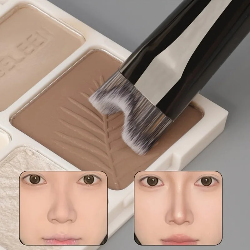 Contouring Nose Brush Double-Headed Makeup Tool for Shadows & Highlights