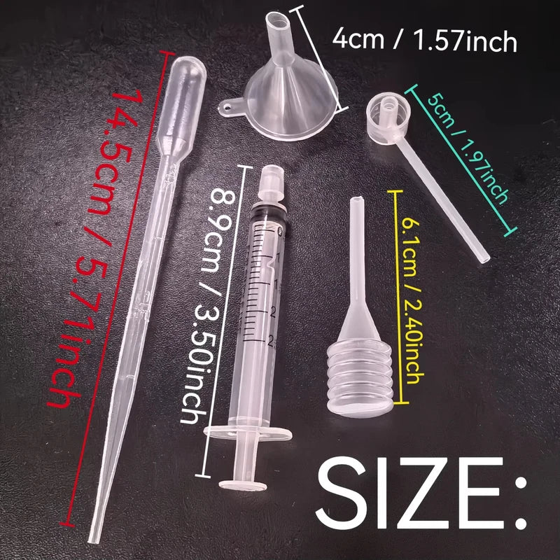 10-Piece Perfume Filling Tool Set Syringe Funnel Dropper Pump Extractor