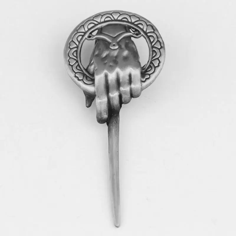 King's Scepter Hand Alloy Brooch Decorative Coat and Hat Accessory