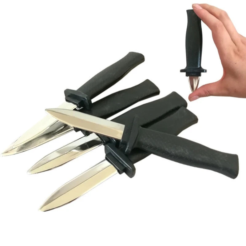 Retractable Toy Dagger Trick Prop for Pranks and Play - Sliding Leaf Design