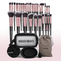 34-Piece Makeup Tools Kit with Brush, Sponge, Remover & Bag - Multiple Colors