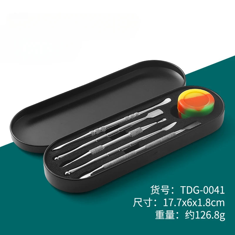 Wax Carving Tool Set with Silicone Container & Metal Case - 6 Pcs