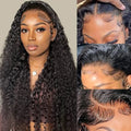 Water Wave 13x4 13x6 Lace Front Wigs Human Hair Curly Natural Hairline for Women
