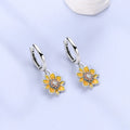 Sterling Silver Gold Plated Cheetah Drop Earrings for Anniversary & Wedding Jewelry