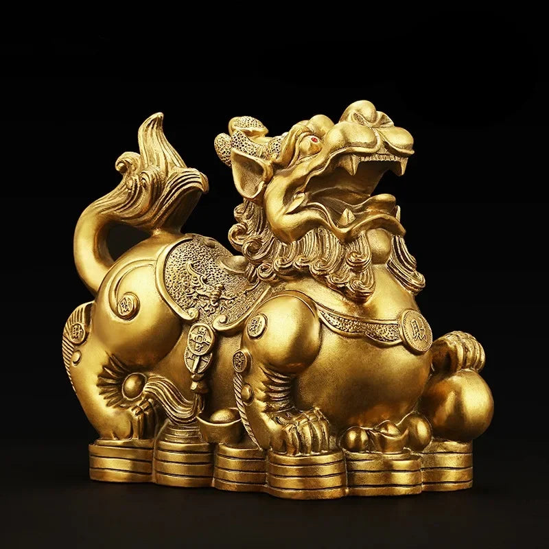 Brass Copper Money Ornaments Set - Home Decor Gift for Living Room