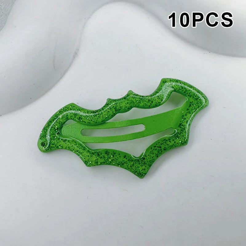 10-Piece Halloween Bat Hairpins Set Multi-Color Cute Hair Accessories for Women Girls