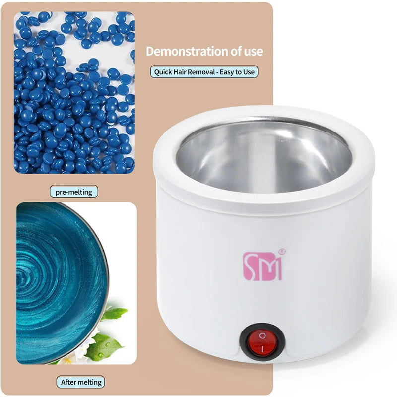 Mini Wax Heater for Facial and Eyebrow Hair Removal - Portable & Compact
