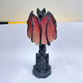 Gothic Bat Lamp with Red Glow - Decorative Wings of Night Halloween Resin Table Light