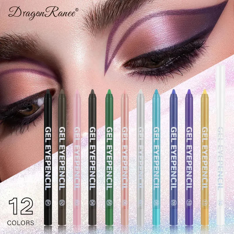 Waterproof Pearlescent Eyeliner Pencil Set - Matte, Long-Lasting, Multiple Colors
