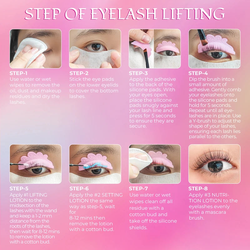 Lash Lift Kit with Lash Glue & Balm for Eyelash & Brow Lamination - Lasts 4-6 Weeks