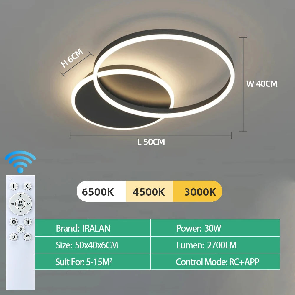 Modern Dimmable Ceiling Chandelier LED Light Fixture for Indoor Home Living