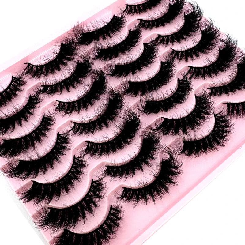 14 Pairs 3D Mink Eyelashes Thick Fluffy Natural False Lashes for Makeup