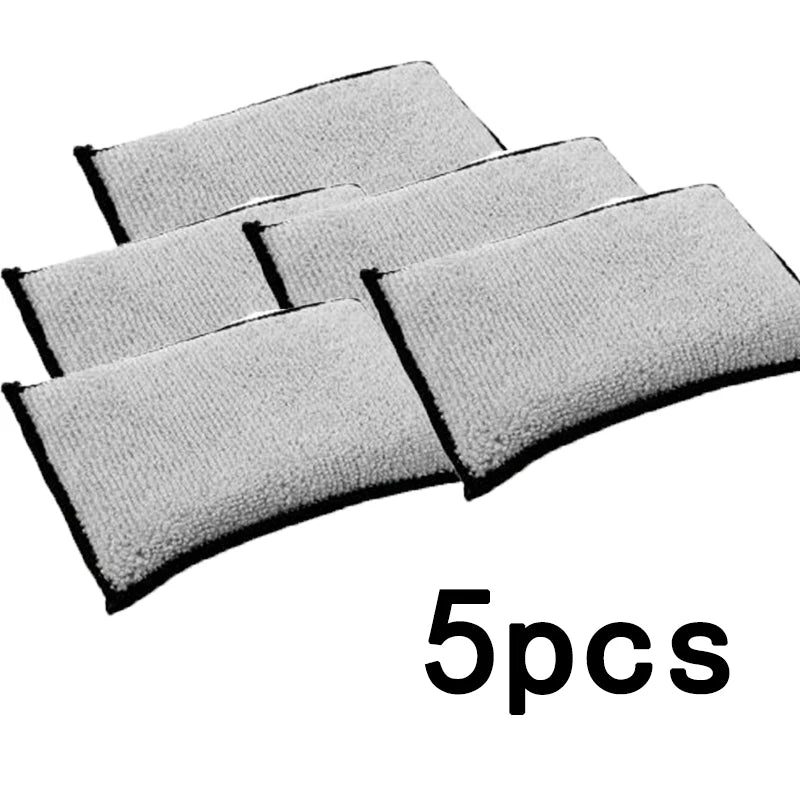 5pcs Double-Side Car Interior Scrubbing Sponge for Leather & Plastic Cleaning