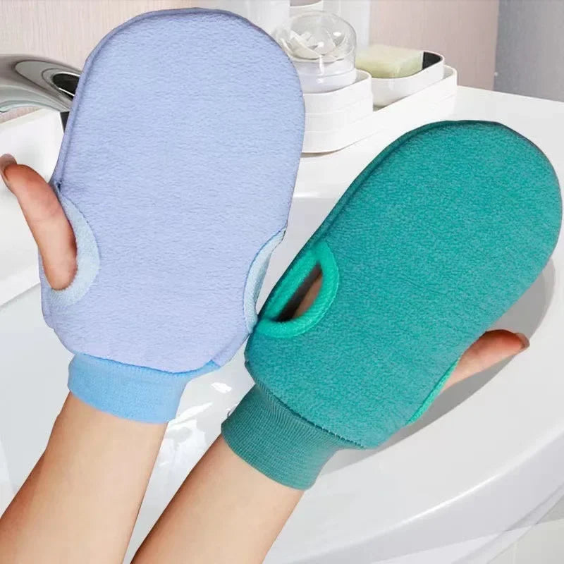 Exfoliating Body Gloves for Shower Cleaning - Skin Scrub Mitts & Massage Towels