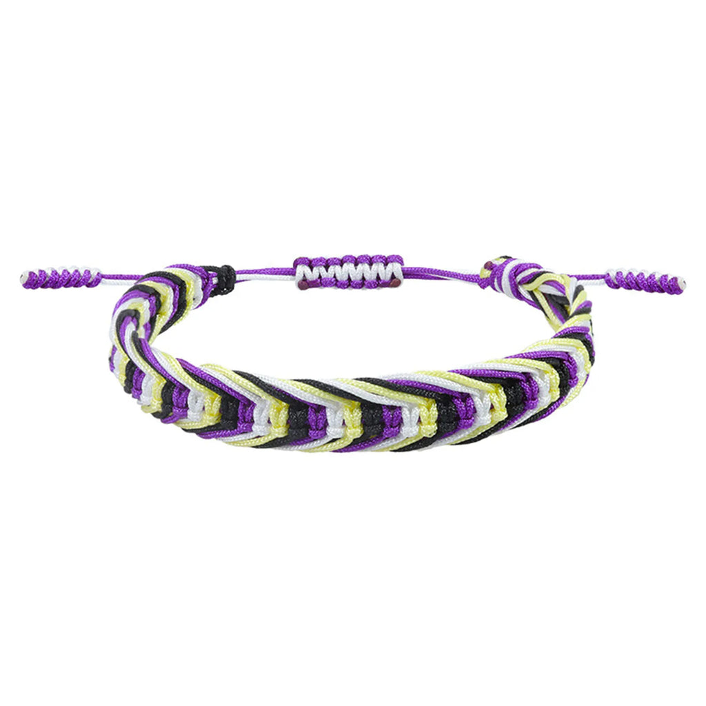 Multicolor Boho Friendship Bracelets Adjustable 15-27cm Ethnic Textured String Jewelry