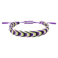 Multicolor Boho Friendship Bracelets Adjustable 15-27cm Ethnic Textured String Jewelry