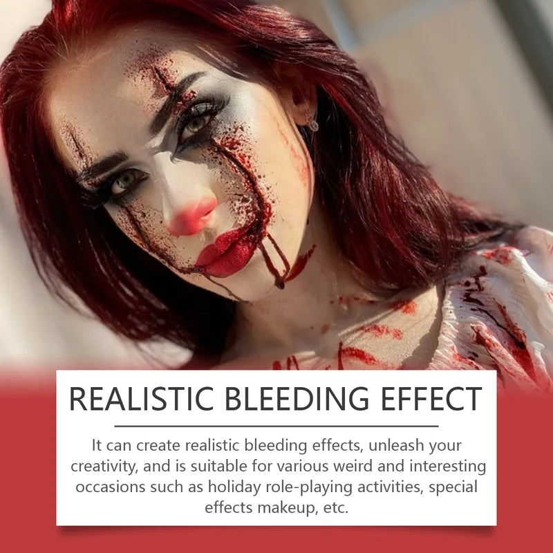 Halloween Fake Blood Makeup Kit with Spray for Horror Costumes & Cosplay