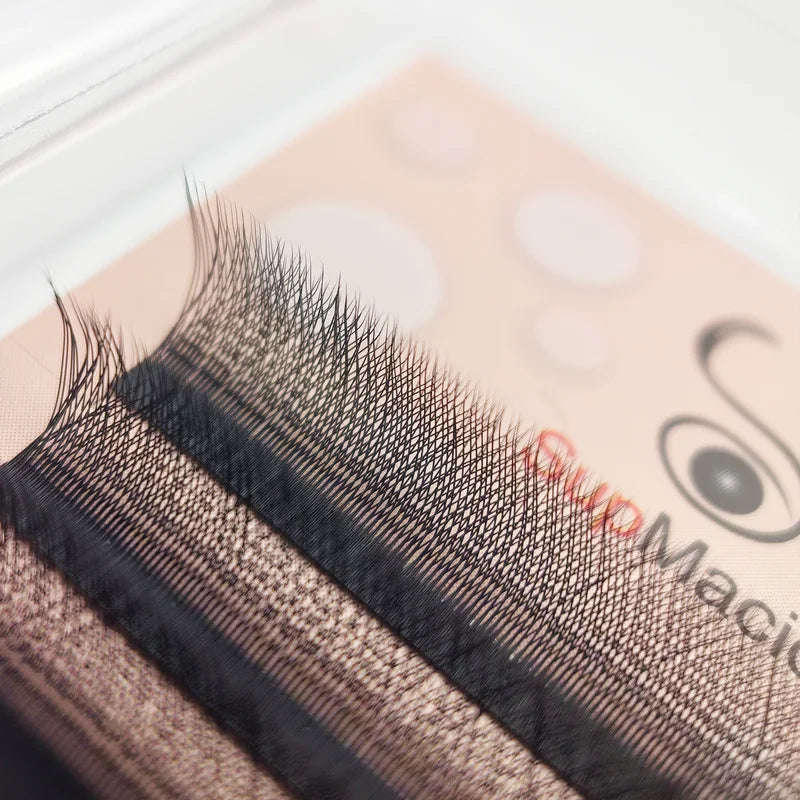 3D W Shape Eyelash Extensions Bundles - Soft, Fluffy, Ready-Made Eyelash Fans