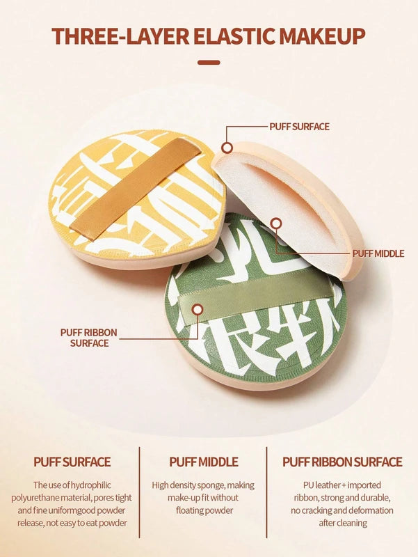 Makeup Sponge Puff Set - High Density Bouncy Foundation Applicators for Flawless Finish