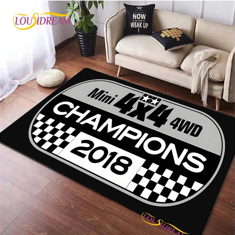 Mini 4WD Racing Carpet Floor Mat for Living Room Bedroom Kitchen Kids Non-slip Rug