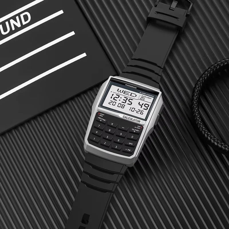 Multifunctional Men's Digital LED Sports Watch with Calculator - Luxury Style