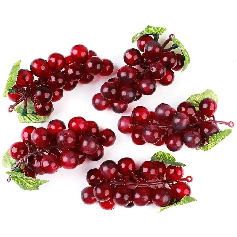 Artificial Grapes Cluster - Fake Fruit Decor for Home Garden Wedding Party