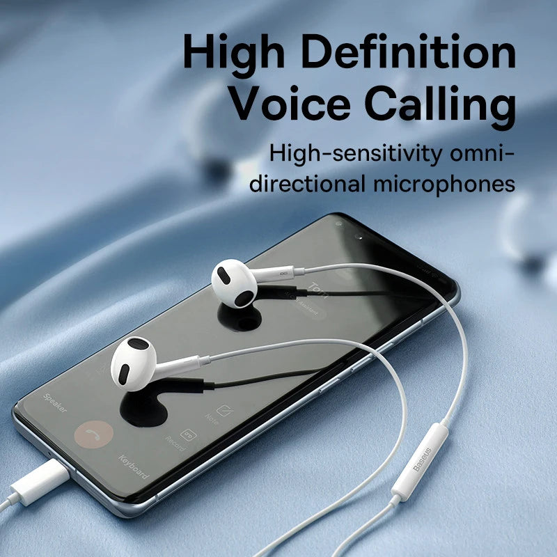 Wired In-Ear Headphones with Microphone for Xiaomi Samsung Type-C