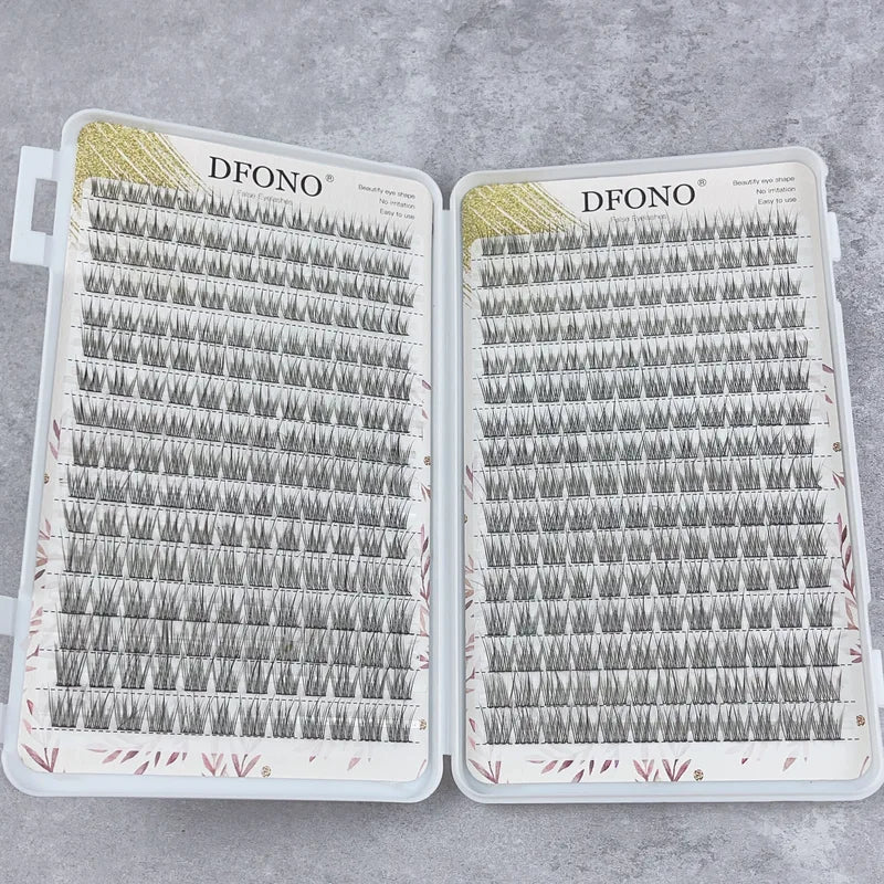 Soft 10-12mm Fish Tail Single Cluster False Eyelashes for Daily Makeup & Extensions