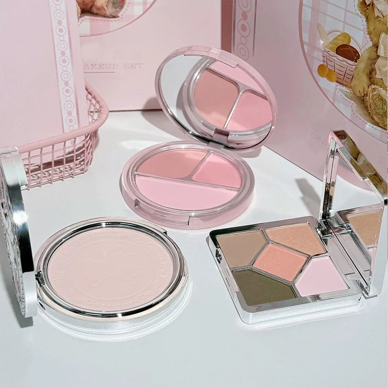 ART VALUE 7-Piece Makeup Set with Lip, Powder, Blush, Eyeshadow & Necklace