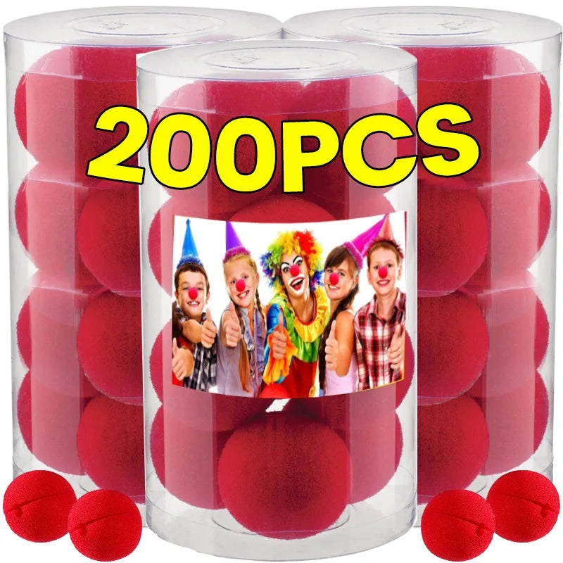 Foam Clown Noses Party Supplies 5-200 Pcs - Colorful Circus Costume Props