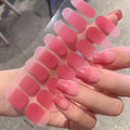 Semi-Cured Gel Nail Stickers Full Cover Color Nail Art Decals for UV Lamp