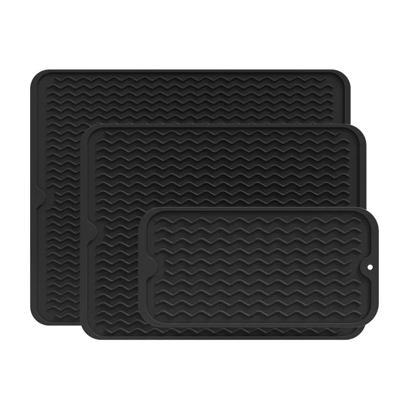 Extra Large Non Slip Silicone Kitchen Drying Mat Heatproof Countertop Protector
