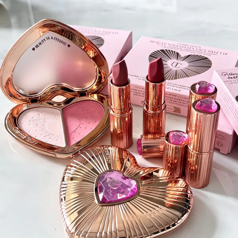Lipstick & Makeup Palette Set - Love Series with Cushion Foundation & Love Effect